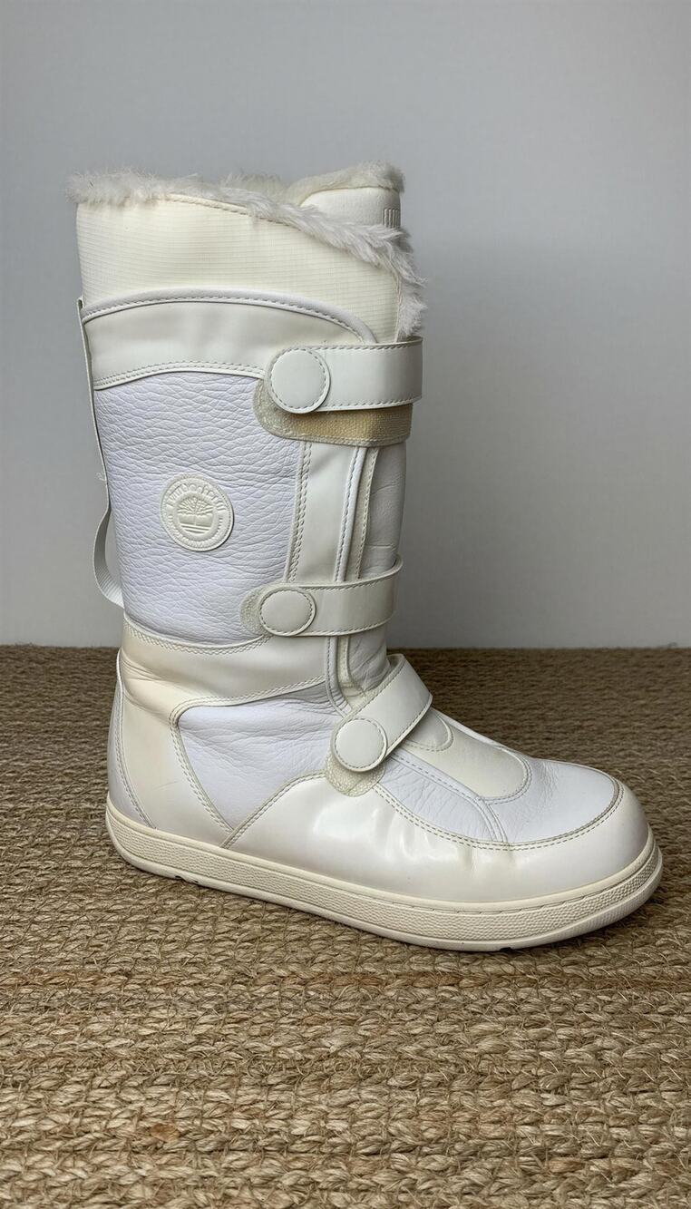 Timberland Mukluk Tall Snow Boots Men's Size 7 Ivory Faux Fur Lined